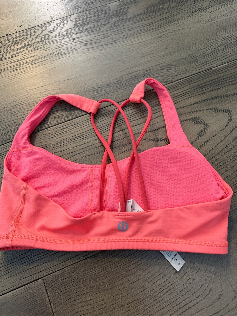 lululemon athletica Coral Pink Strappy Sports Bra size 4